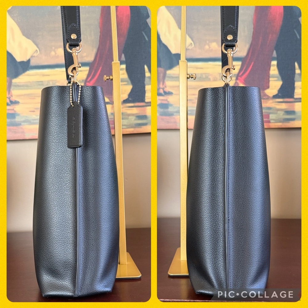 COACH CA214 🖤❤️MOLLIE❤️🖤 BLACK BUCKET BAG 🌟EUC🌟 - Picture 6 of 17